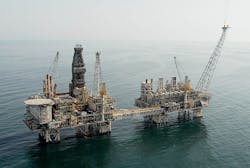 BP-operated Central Azeri platform in the Azerbaijan sector of the Caspian Sea BP-operated Central Azeri platform in the Azerbaijan sector of the Caspian Sea