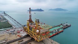 Central platform for CNOOC&rsquo;s Dongfang 13-2 gas fields development project