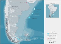 Exploration blocks offshore Argentina