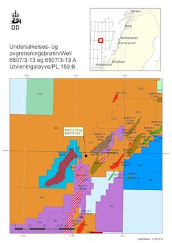 Exploratory well 6507/3-13 and appraisal well 6507/3-13 A in production license 159 B in the Norwegian Sea