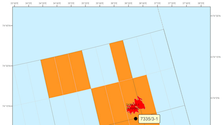 Exploration well 7335/3-1 on license PL 859 in the Norwegian sector of the Barents Sea