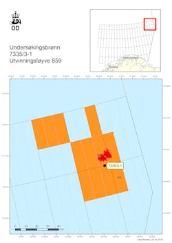 Exploration well 7335/3-1 on license PL 859 in the Norwegian sector of the Barents Sea Exploration well 7335/3-1 on license PL 859 in the Norwegian sector of the Barents Sea