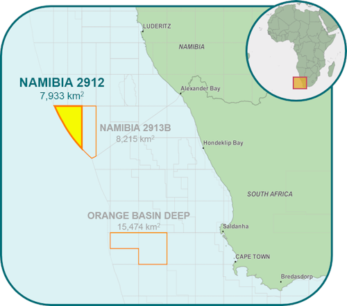 Block 2912 offshore Namibia