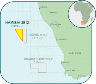 Block 2912 offshore Namibia