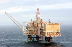 Scott platform in the UK central North Sea Scott platform in the UK central North Sea
