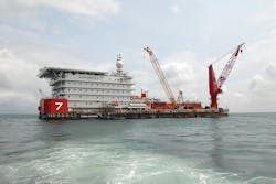 The pipelay barge Seven Antares The pipelay barge Seven Antares