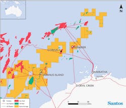 Corvus-2 well in the WA-45-R permit in the Carnarvon basin offshore Western Australia Corvus-2 well in the WA-45-R permit in the Carnarvon basin offshore Western Australia
