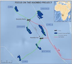 Deepwater Kaombo oil field in block 32 offshore Angola Deepwater Kaombo oil field in block 32 offshore Angola