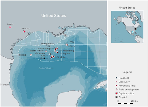 Equinor operations in the US Gulf of Mexico