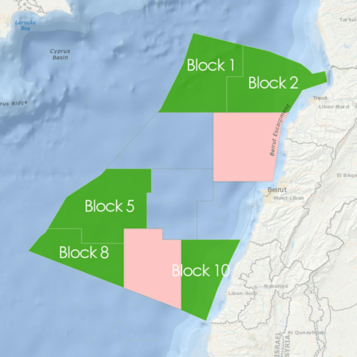 Five offshore blocks for tender under Lebanon&rsquo;s second offshore licensing round