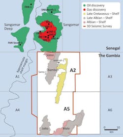Blocks A2 and A5 offshore The Gambia Blocks A2 and A5 offshore The Gambia