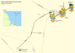 Pegasus West field layout Pegasus West field layout