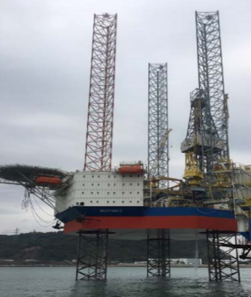The jackup Shelf Drilling Achiever