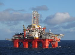 The semisubmersible Transocean Spitsbergen will drill well 16/5-7 in production license 502.