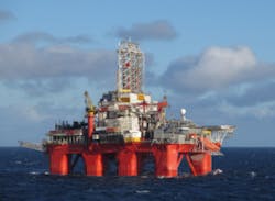The semisubmersible Transocean Spitsbergen will drill well 16/5-7 in production license 502. The semisubmersible Transocean Spitsbergen will drill well 16/5-7 in production license 502.