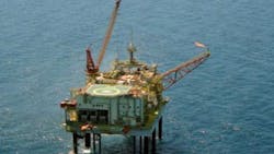 Stag oil field platform offshore Australia