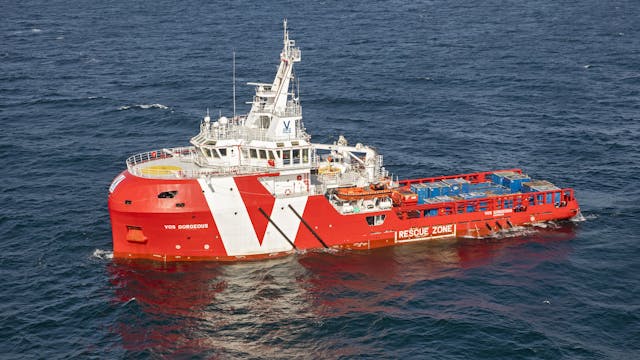 The VOS Gorgeous is one of three vessels that will support BP&rsquo;s operations in the Caribbean.