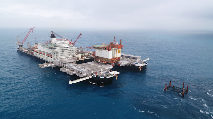The 3,800-ton Valhall QP topsides is the lightest that the Pioneering Spirit has lifted to date.