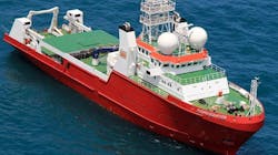 The Fugro Equator vessel acquired geophysical data including multibeam echosounder and sub-bottom profiler data offshore Sabah, Malaysia.