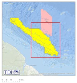 The environmental baseline studies were conducted in the southern part of the Kaieteur block and the southeastern part of the Stabroek block offshore Guyana. The environmental baseline studies were conducted in the southern part of the Kaieteur block and the southeastern part of the Stabroek block offshore Guyana.
