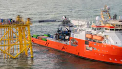 The E-type is Ampelmann’s largest W2W system for operations in rough weather conditions. The E-type is Ampelmann’s largest W2W system for operations in rough weather conditions.