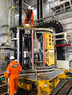 The Subsea Controls and Intervention Light System on the deck of the semisubmersible Deepsea Nordkapp. The Subsea Controls and Intervention Light System on the deck of the semisubmersible Deepsea Nordkapp.