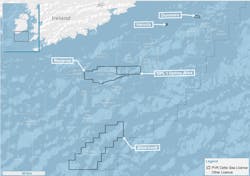Barryroe is in standard exploration license 1/11 in the Celtic Sea off southern Ireland. Barryroe is in standard exploration license 1/11 in the Celtic Sea off southern Ireland.