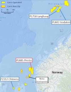 The Lynghaug prospect is in production license 758 in the Norwegian Sea.
