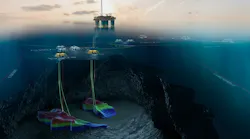 The Duva development calls for a four-slot subsea template tied back to the Gjøa semisubmersible platform for processing and export.