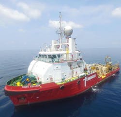 Targeted coring operations and shipboard geochemical analyses took place aboard the Fugro Equinox.