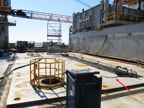 Incident site at Platform 'A' in Green Canyon block 205.