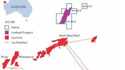 The Ironbark gas prospect is in the WA-359-P permit in the Carnarvon basin offshore Western Australia.