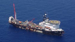 The Lorelay has completed construction of the offshore section of the Balticconnector gas pipeline across the Gulf of Finland. The Lorelay has completed construction of the offshore section of the Balticconnector gas pipeline across the Gulf of Finland.