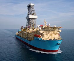 The Maersk Valiant is a 7th generation drillship with managed pressure drilling capability.