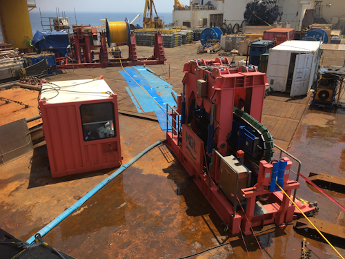 This was the first project in Mexico to use a portable flexlay spread to install a shallow-water cable.