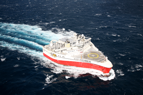The Ramform Atlas is conducting the Jeanne d’Arc High Density 3D multi-client survey offshore Newfoundland.