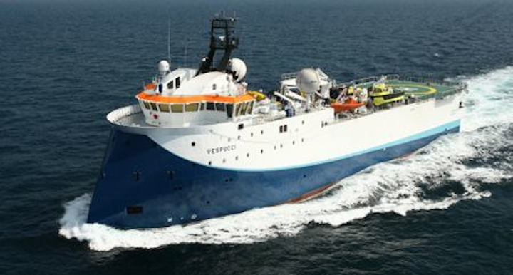 The SW Vespucci will acquire 200 sq km (77 sq mi) of the 3D data over the Apsara development area offshore Cambodia.