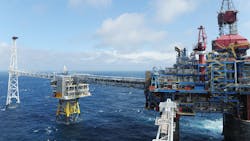 The Sleipner field in the North Sea. The Sleipner field in the North Sea.