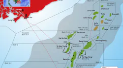 Map of SOCO's operations offshore Vietnam.