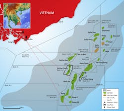 Map of SOCO's operations offshore Vietnam. Map of SOCO's operations offshore Vietnam.