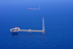 The SPD9 platform in the South Pars gas field offshore Iran. The SPD9 platform in the South Pars gas field offshore Iran.