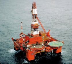 The semisubmersible Transocean Arctic will drill well 6508/1-3 in production license 758 in the Norwegian Sea. The semisubmersible Transocean Arctic will drill well 6508/1-3 in production license 758 in the Norwegian Sea.
