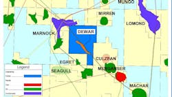 The Dewar prospect is in license P2352 in the UK central North Sea.