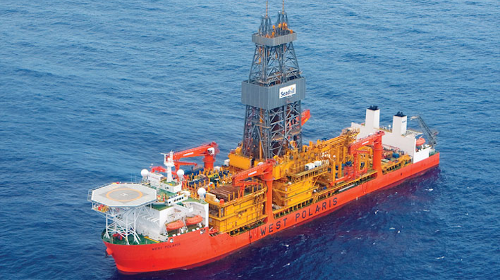 The drillship West Polaris has received a one-well contract from PC Gabon Upstream S.A.