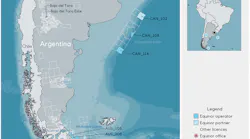 Equinor acquired seven blocks in Argentina’s first offshore license round.