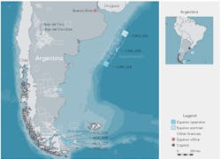 Equinor acquired seven blocks in Argentina’s first offshore license round. Equinor acquired seven blocks in Argentina’s first offshore license round.
