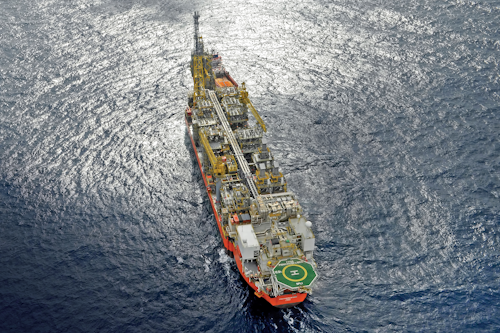 The FPSO Pioneiro de Libra is still producing oil under an extended test on the Mero field in the deepwater Libra block in the Santos basin. (Courtesy Teekay)