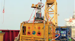 The 10ksi subsea safety module on deck, pre-deployment.