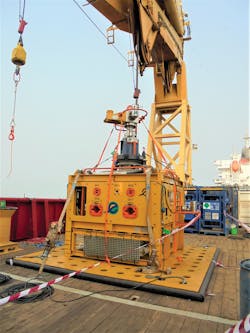 The 10ksi subsea safety module on deck, pre-deployment.