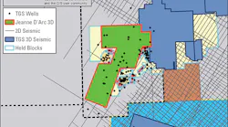 The Jeanne d’Arc High Density 3D multi-client survey will cover about 5,000 sq km offshore Newfoundland. (Courtesy TGS and PGS)